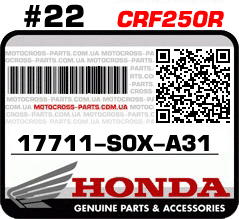 17711-S0X-A31 HONDA CRF250R