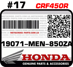 19071-MEN-850ZA HONDA CRF450R