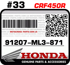 91207-ML3-871 HONDA CRF450R