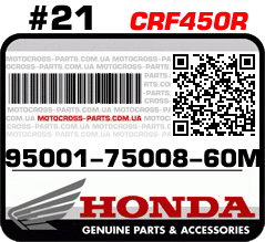 95001-75008-60M HONDA CRF450R