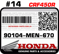 90104-MEN-670 HONDA CRF450R