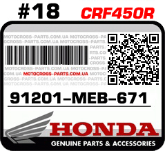 91201-MEB-671 HONDA CRF450R