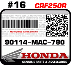 90114-MAC-780 HONDA CRF250R