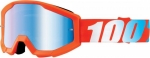 Детские мото очки 100% STRATA JR Orange - Mirror Blue Lens