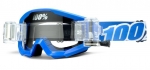 Мотоциклетные очки с перемоткой 100% STRATA Mud Goggle Blue Lagoon - прозрачная линза