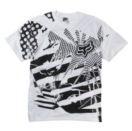 Футболка FOX Explosion Tee WHITE -30% ― MOTOCROSS-PARTS.RU