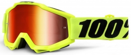 Детские мото очки 100% ACCURI Youth Goggle Fluo Yellow - Mirror Red LensС,MOTOCROSS