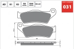 ПЕРЕДНИЕ ТОРМОЗНЫЕ КОЛОДКИ GOLD FREN S33 KTM 350SX-F