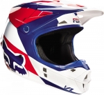 Мотошлем FOX V1 MAKO HELMET ECE бело-синий