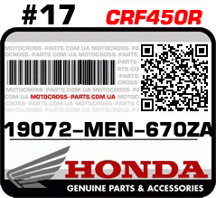 19072-MEN-670ZA HONDA CRF450R