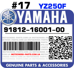 91812-16001-00 YAMAHA YZ250F