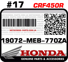 19072-MEB-770ZA HONDA CRF450R