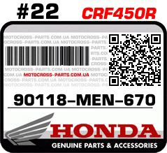 90118-MEN-670 HONDA CRF450R