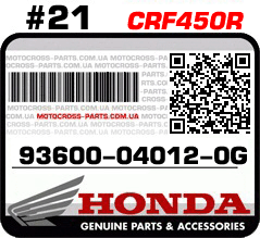 93600-04012-0G HONDA CRF450R