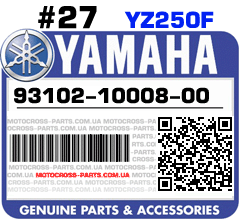 93102-10008-00 YAMAHA YZ250F