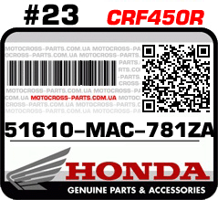 51610-MAC-781ZA HONDA CRF450R