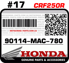 90114-MAC-780 HONDA CRF250R