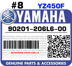 90201-206L6-00 YAMAHA YZ450F