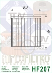 Фильтр маслянный HIFLO HF207 KAWASAKI KX250F